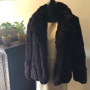 🔥Gorgeous Vintage burgundy fur Coat🔥